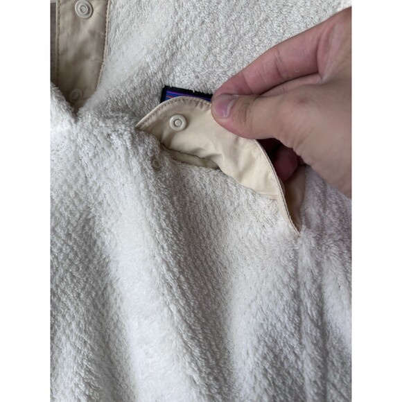 Patagonia Sweater Women’s Medium Off White Retool Snap T Pullover Mock Neck Logo - Picture 5 of 9